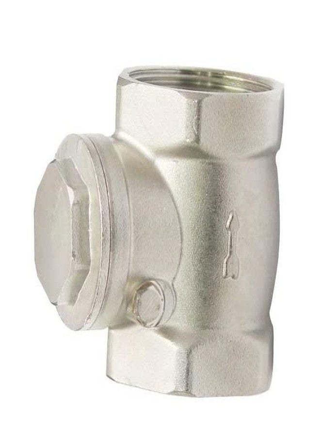 KINIK NRV Valve two pipes Joiner- NRV Valve backflow preventer water to flow in one direction. Non return and check Brass valve plumbing fixture.(2" Inch) Brass Horizontal Swing - Image 3